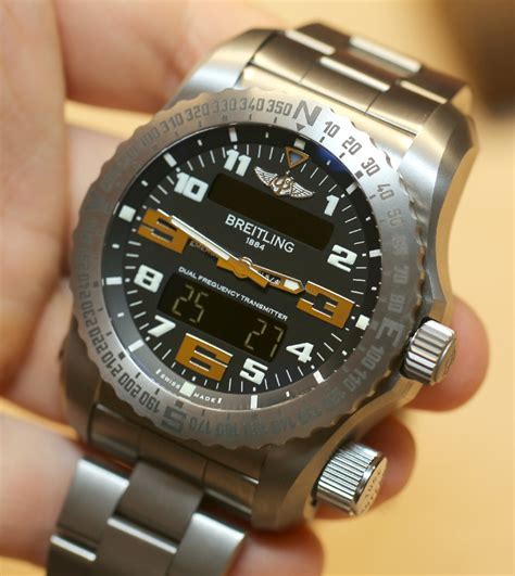 Breitling watch with emergency beacon